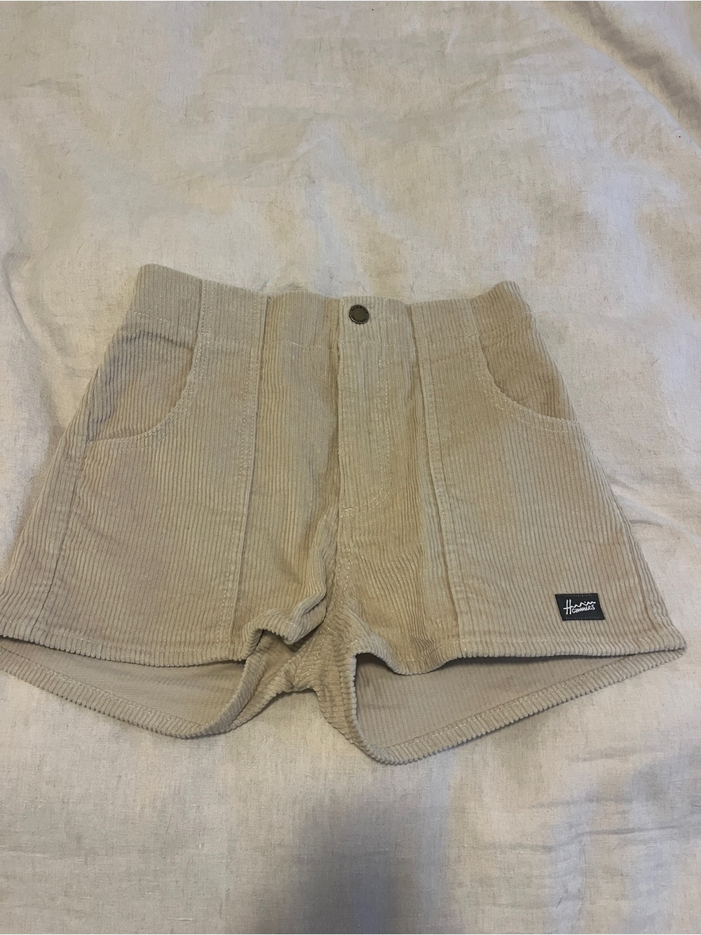 Hammies High-Waist Corduroy Shorts in Sand